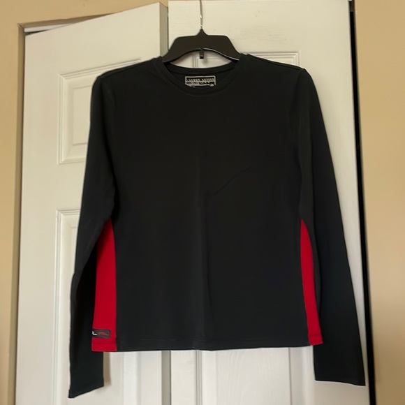 Ralph Lauren Lauren Active Black/Red Top - Picture 1 of 4